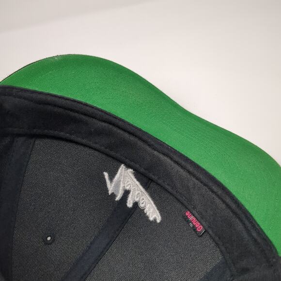 Volcom Slideback Baseball Cap Black One Size Adjustable Embroidered Vented Holes - Picture 8 of 10